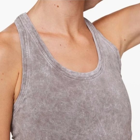Lululemon Cool Racerback II Dye Washed Half Moon Tank Top Acid Wash Size 10 - Picture 3 of 7
